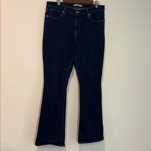 Levi's Women's Classic Boot Cut Dark Wash Denim Blue Jeans Size 14